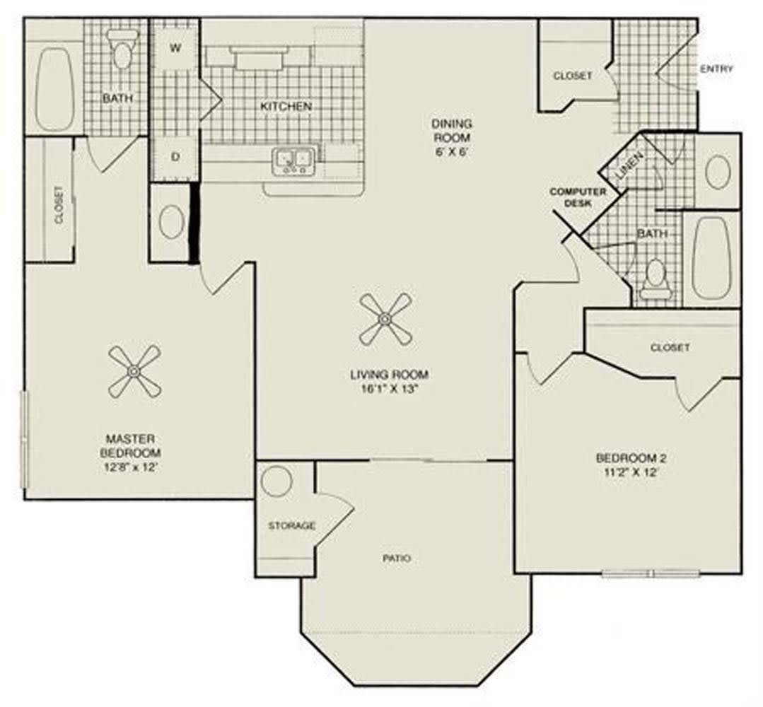 Coral Floor Plan Layout Coral Floor Plan Layout at Biscayne Bay, Chandler, AZ, 85225
